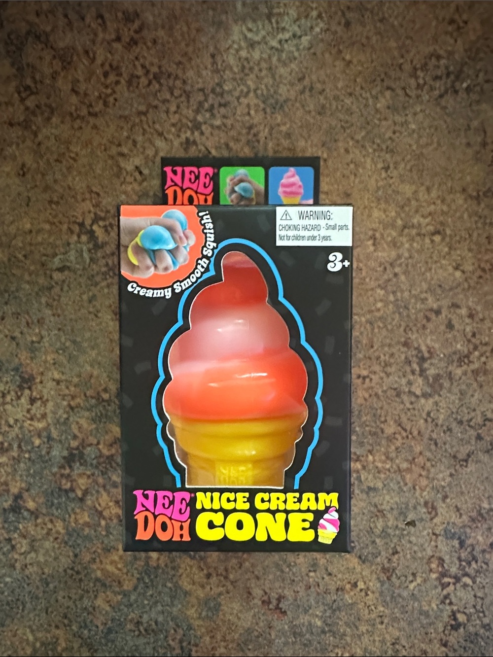 Nice Cream Cone Squishy Toy - Orange & Yellow